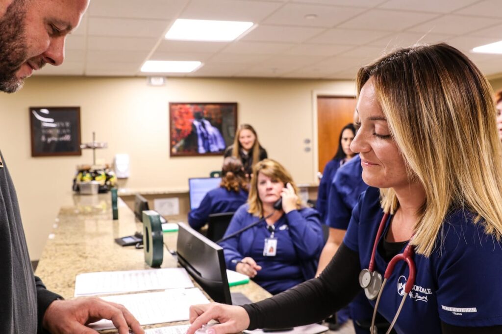 Nurse Helping Patient in Rehab - Brookdale Addiction Recovery in Pennsylvania